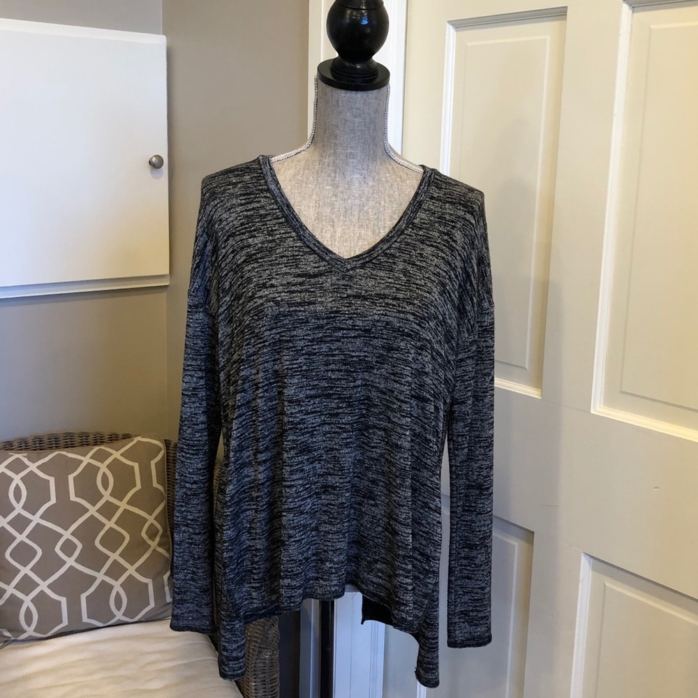 Aritzia Wilfred Free Heather Gray Long Sleeve Top